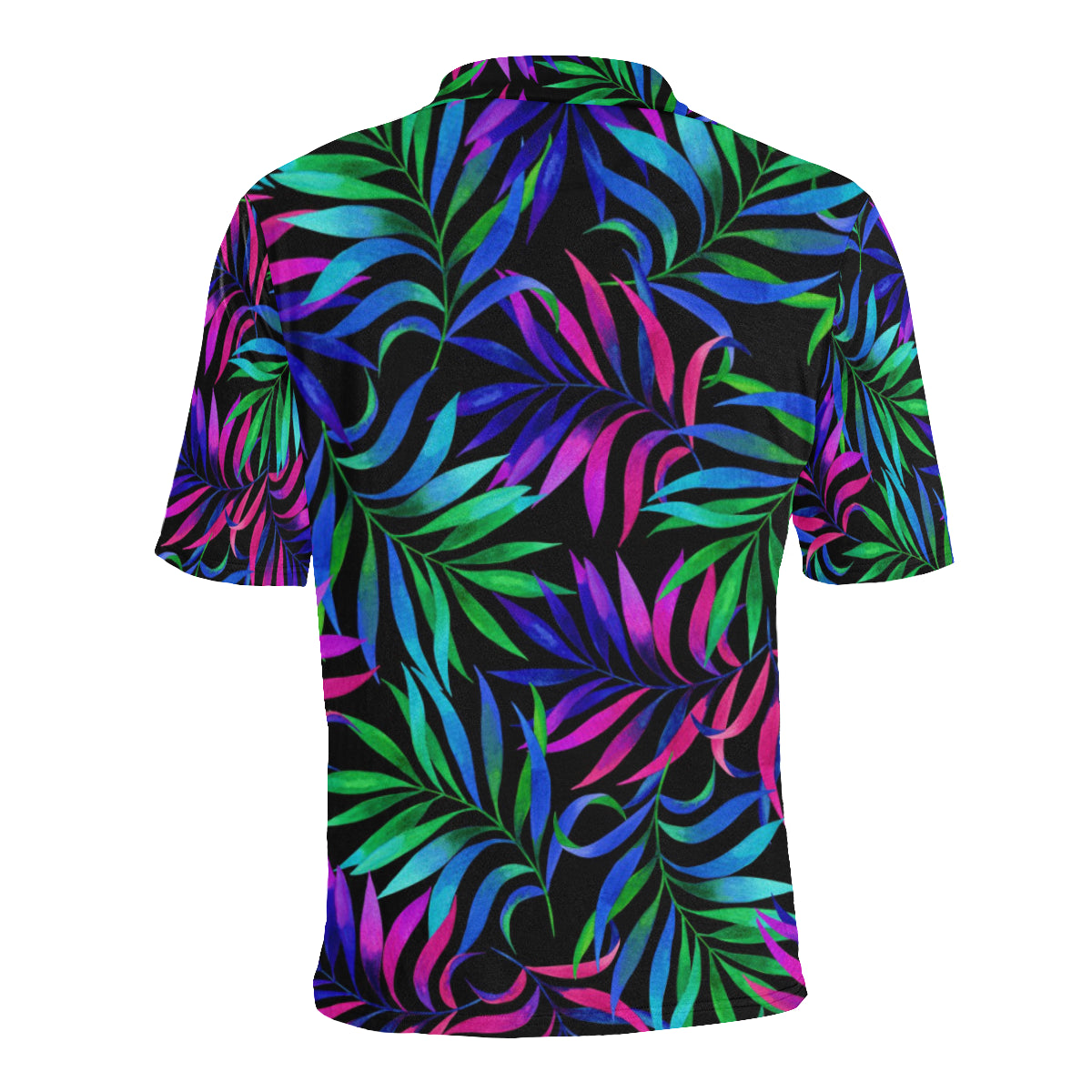 Tropical Flower Pattern Print Design TF010 Men Polo Shirt