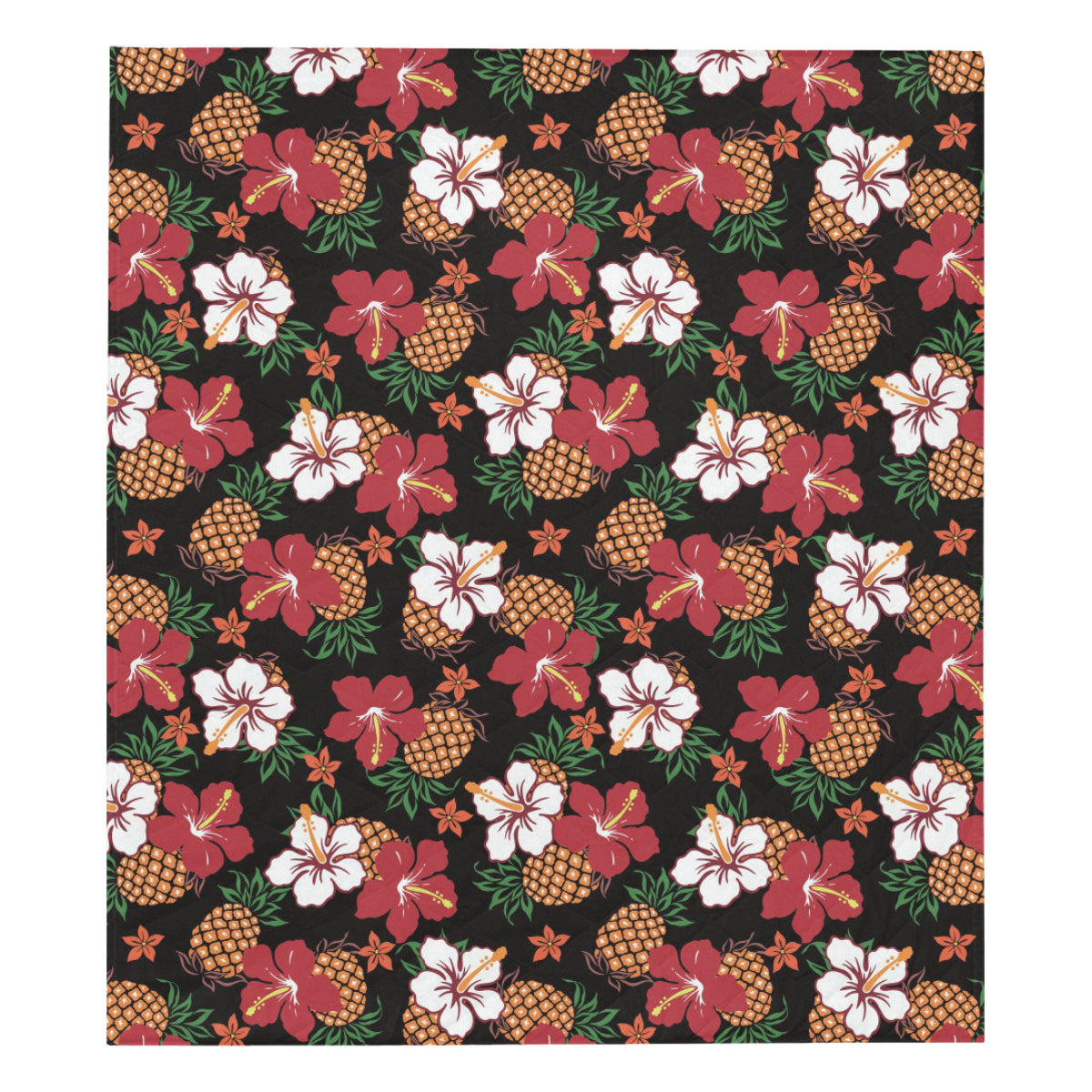 Hawaiian Themed Pattern Print Design H013 Premium Quilt