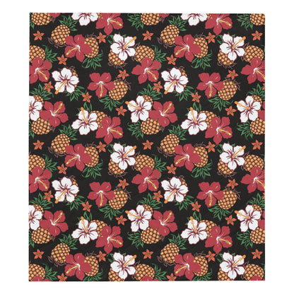 Hawaiian Themed Pattern Print Design H013 Premium Quilt