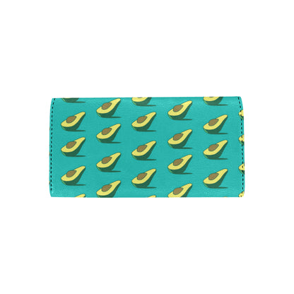 Avocado Pattern Print Design 03 Women's Trifold Wallet