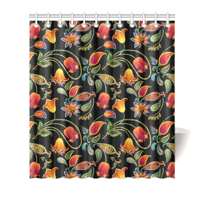 Tulip Boho Pattern Print Design TP09 Shower Curtain