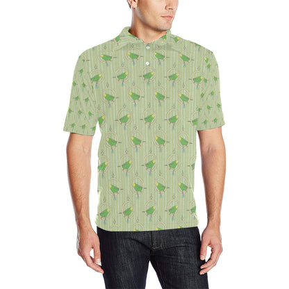 Budgerigar Pattern Print Design 02 Men Polo Shirt