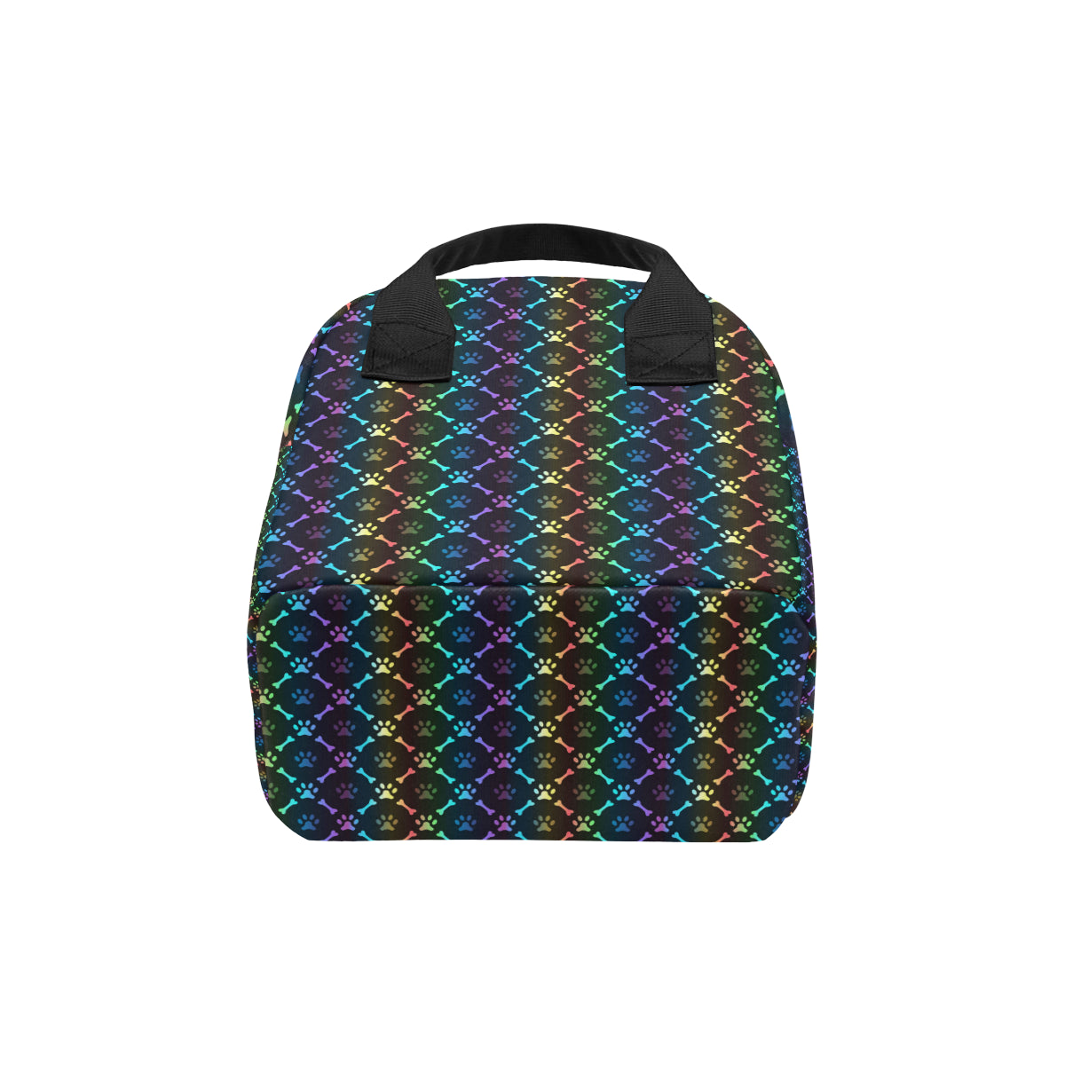 Paw Rainbow Print Insulated Lunch Bag