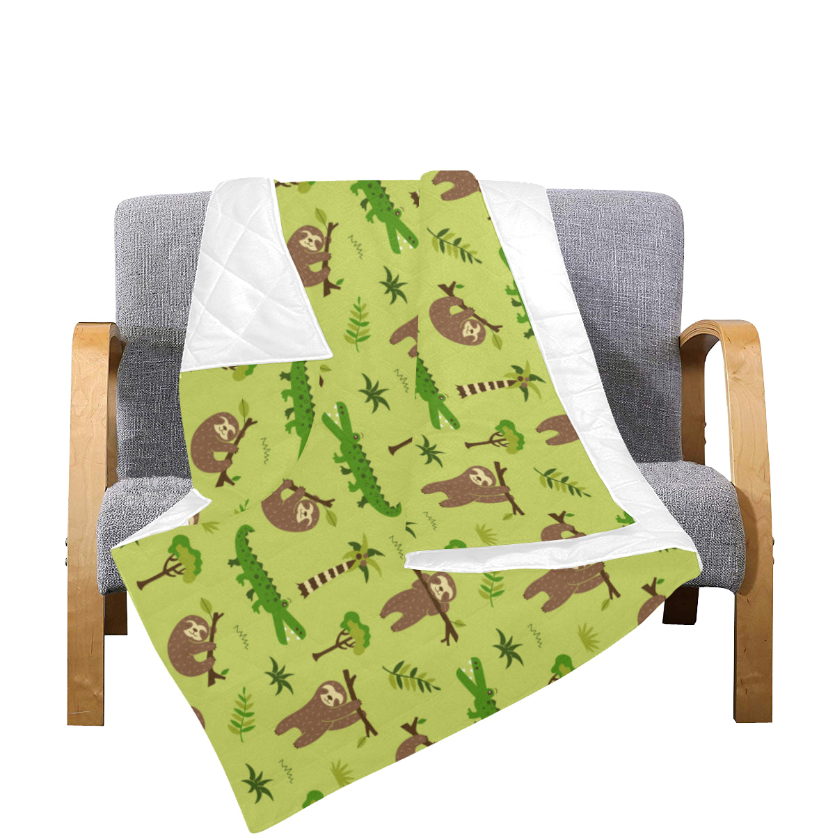 Alligator Pattern Print Design 04 Premium Quilt