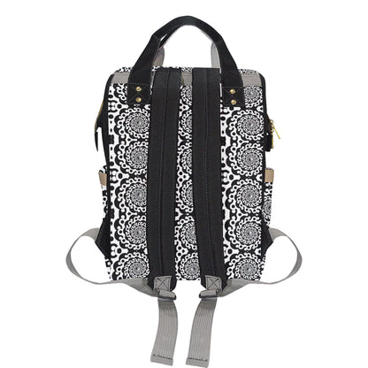 Yin Yang Spiral Design Print Diaper Bag Backpack