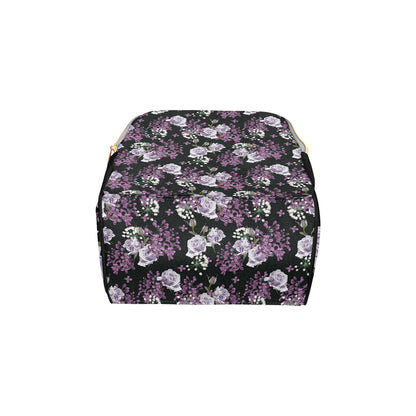 Lilac Pattern Print Design LI04 Diaper Bag Backpack