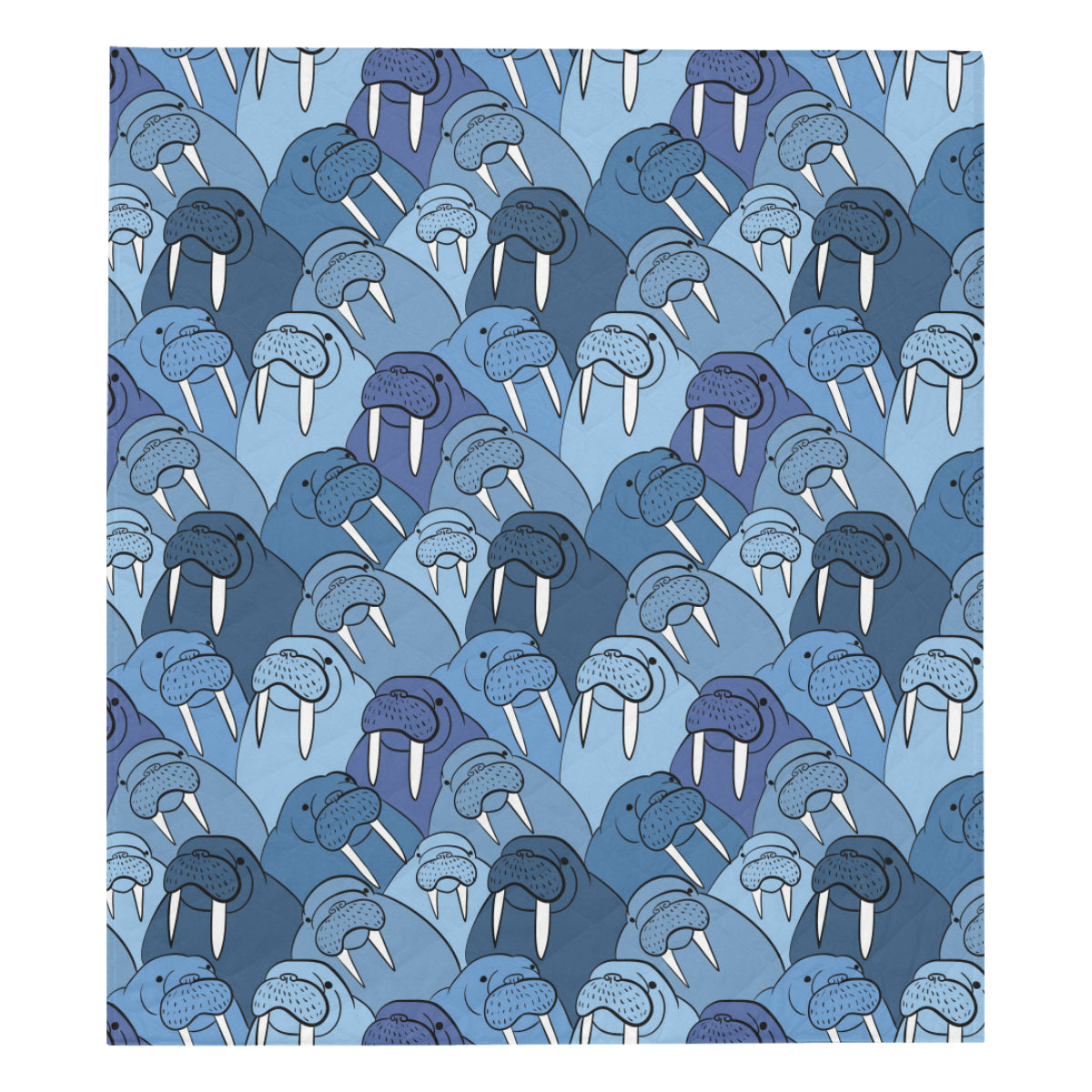 Walrus Pattern Print Design 01 Premium Quilt