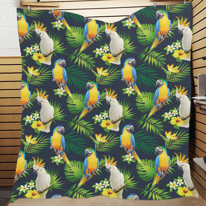 Parrot Pattern Print Design A03 Premium Quilt