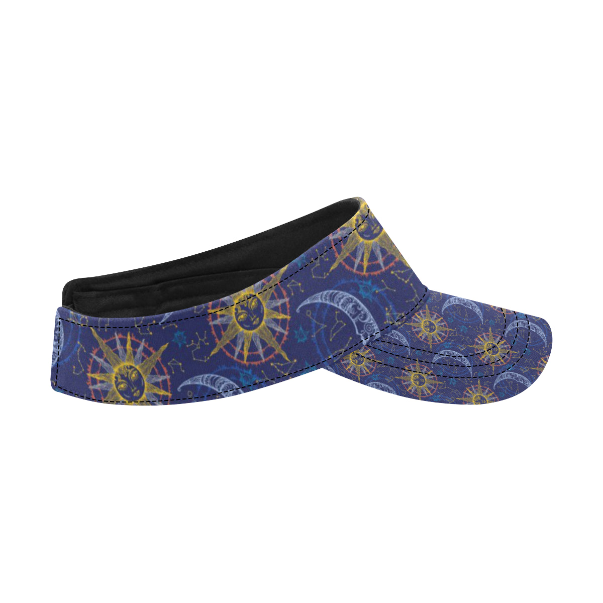 Celestial Moon Sun Pattern Print Design 01 Unisex Sun Visor