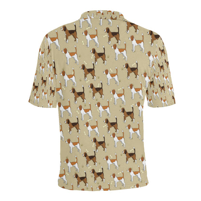 Beagle Pattern Print Design 01 Men Polo Shirt