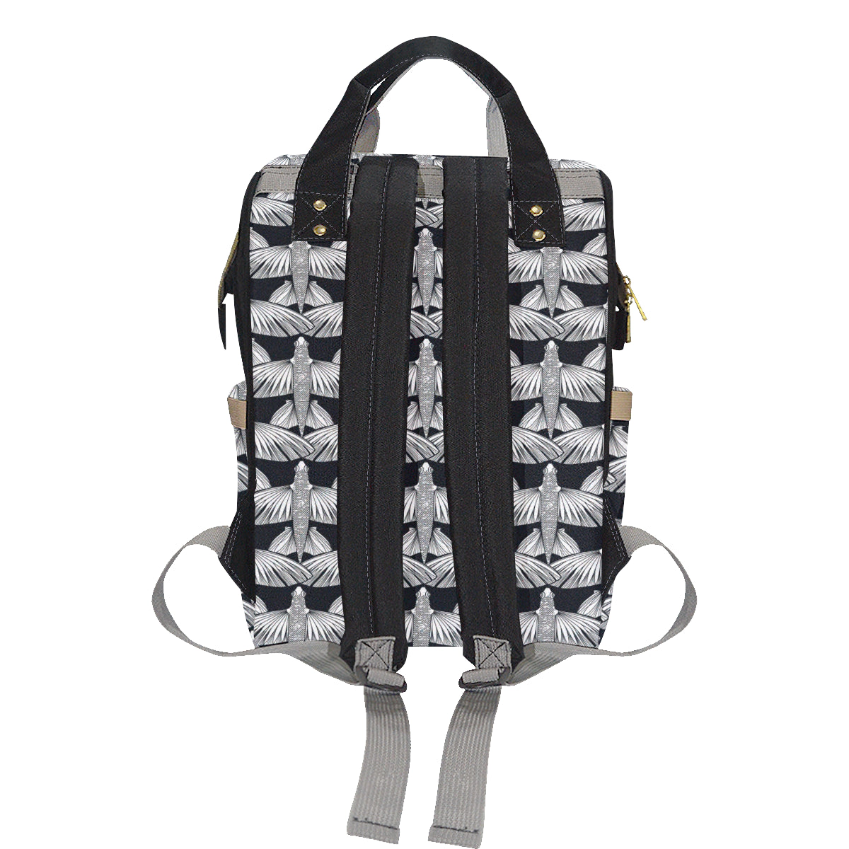 Flying Fish Pattern Print Design 03 Diaper Bag Backpack