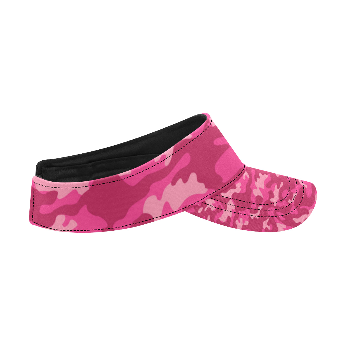 Camo Pink Pattern Print Design 01 Unisex Sun Visor