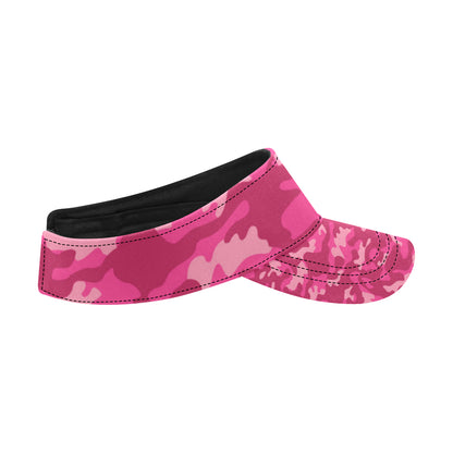 Camo Pink Pattern Print Design 01 Unisex Sun Visor