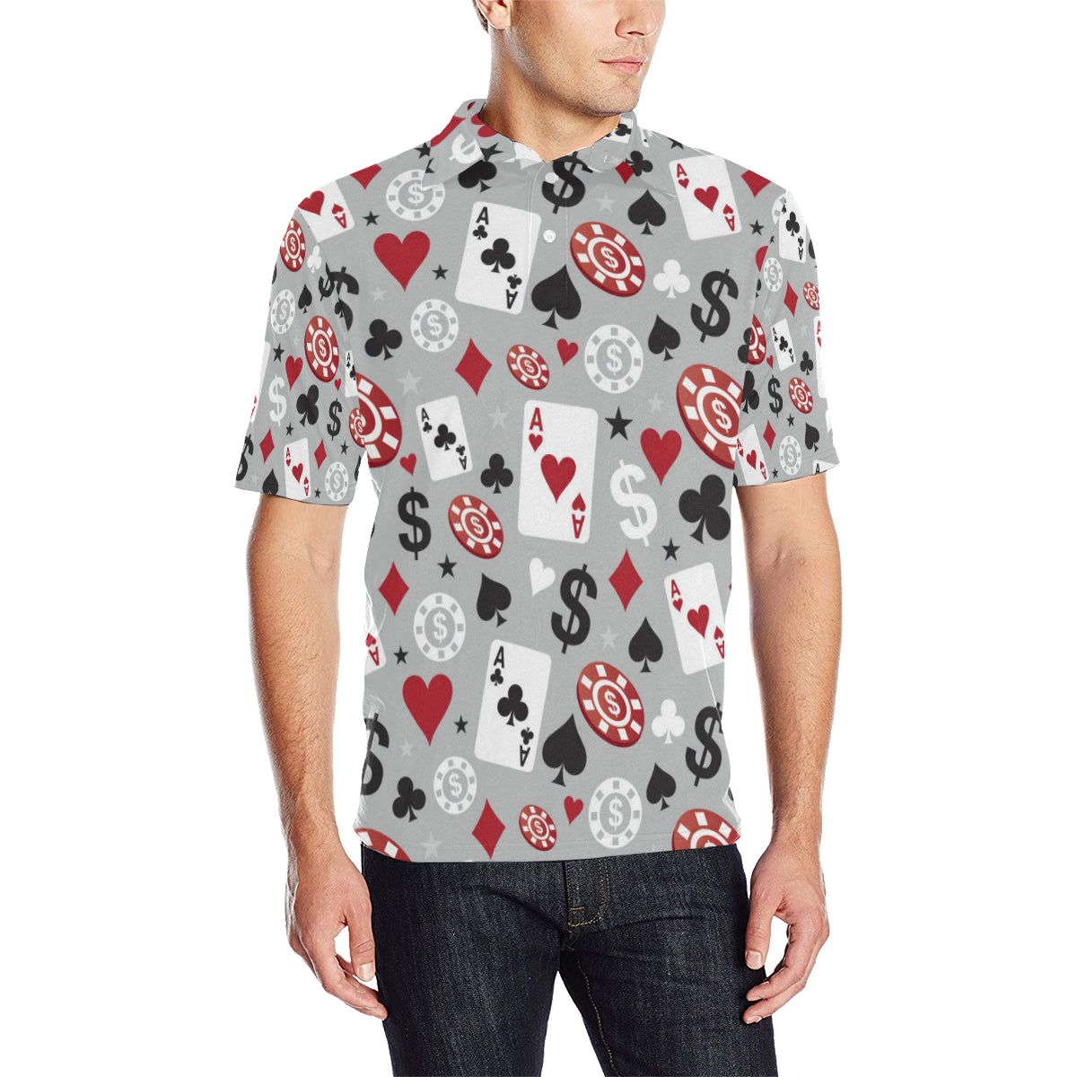 Casino Pattern Print Design 01 Men Polo Shirt