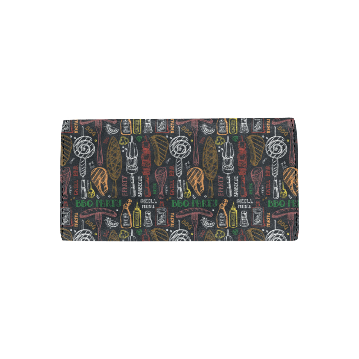 Barbecue Pattern Print Design 03 Women's Trifold Wallet