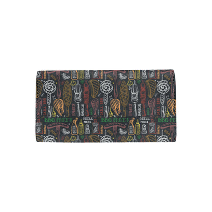 Barbecue Pattern Print Design 03 Women's Trifold Wallet