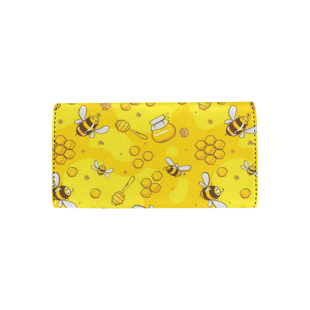 Bee Pattern Print Design BEE01 Women's Trifold Wallet