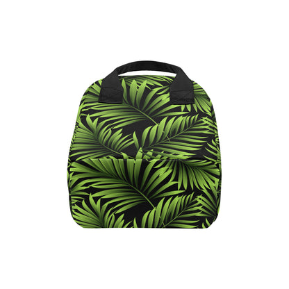 Green Neon Tropical Palm Leaves Insulated Lunch Bag