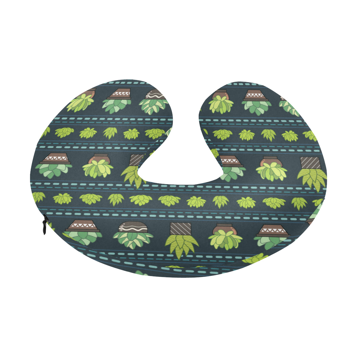 Cactus Pattern Print Design 07 U-Shaped Travel Neck Pillow
