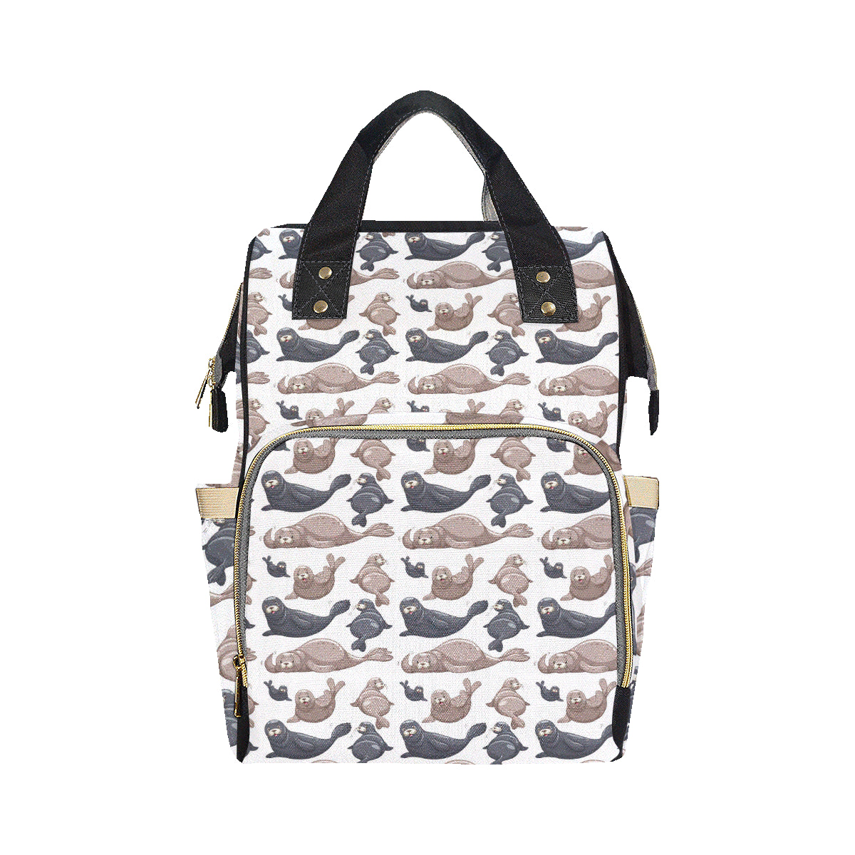 Sea Lion Pattern Print Design 02 Diaper Bag Backpack
