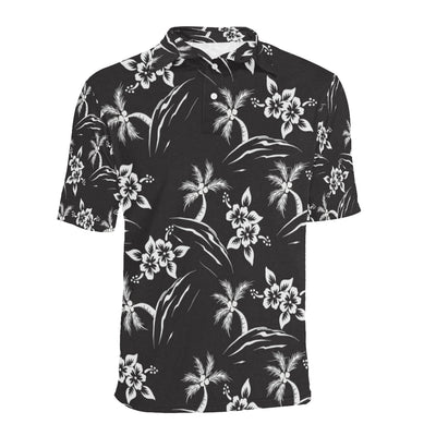 Palm Tree Pattern Print Design PT02 Men Polo Shirt