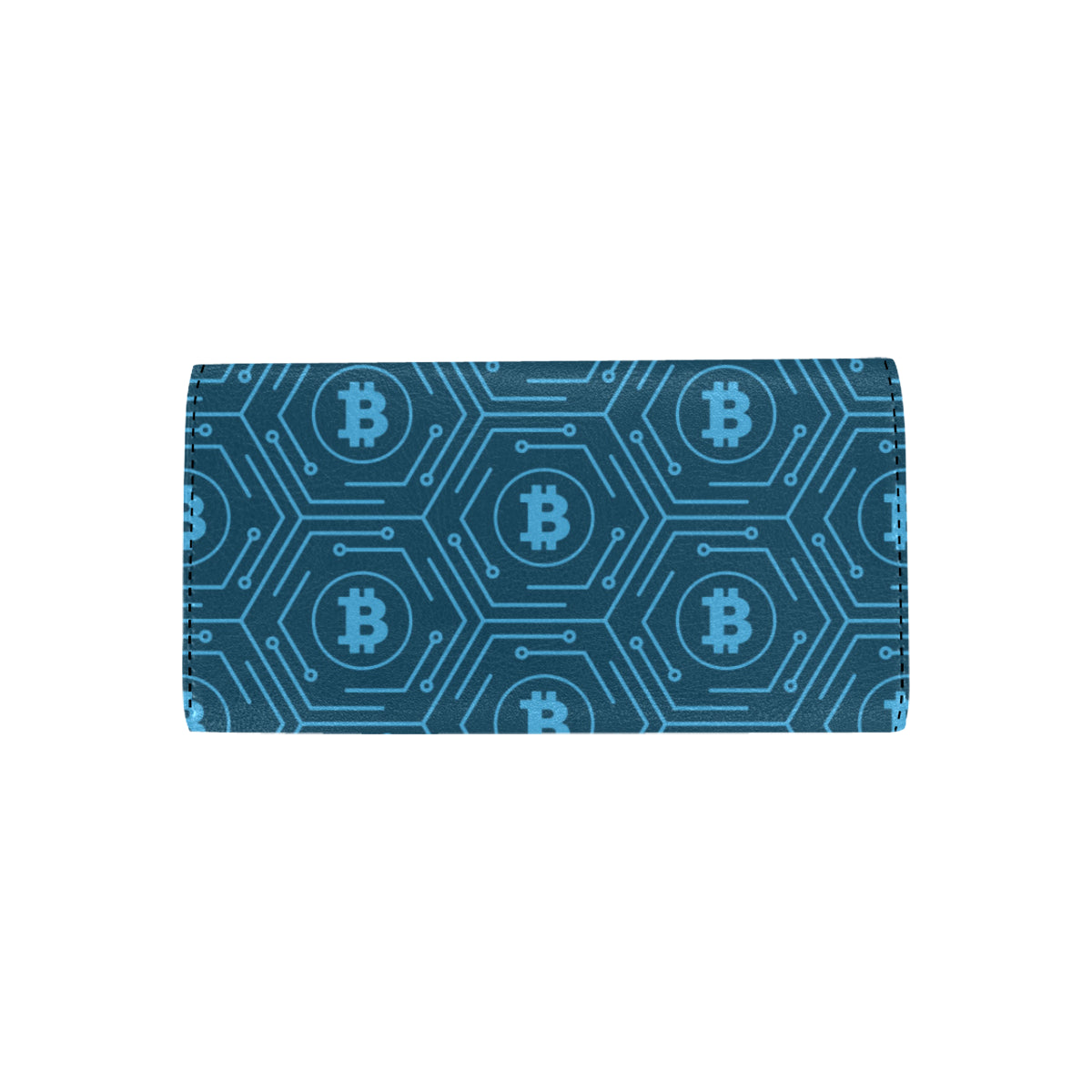 Cryptocurrency Pattern Print Design 04 Women's Trifold Wallet