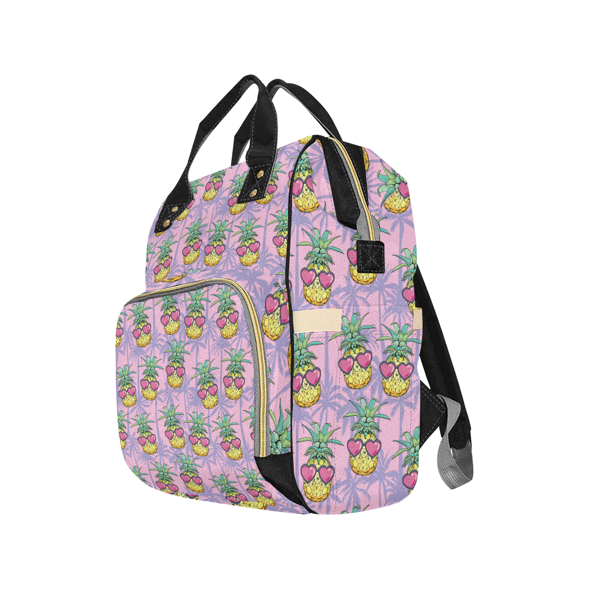 Pineapple Pattern Print Design PP06 Diaper Bag Backpack