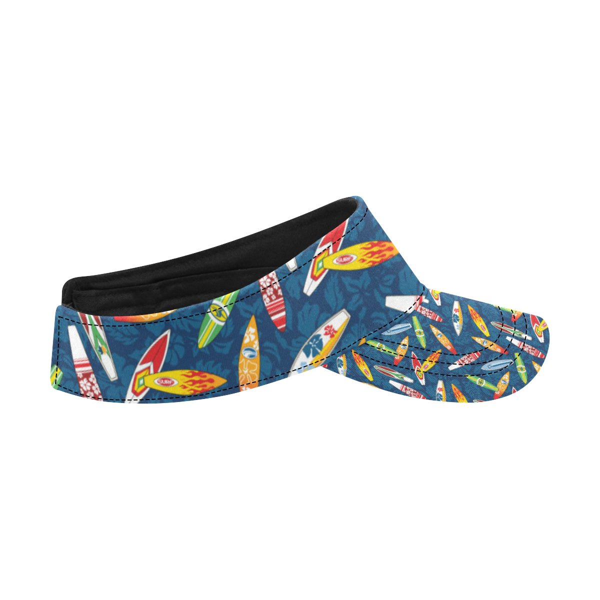 Surfboard Pattern Print Unisex Sun Visor