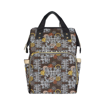Mechanic Pattern Print Design 04 Diaper Bag Backpack