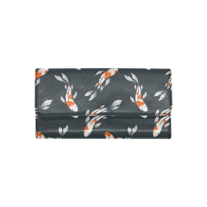 KOI Fish Pattern Print Design 04 Women's Trifold Wallet