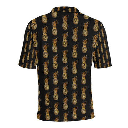 Pineapple Pattern Print Design A02 Men Polo Shirt