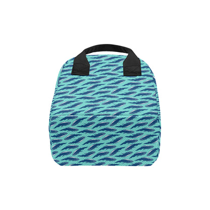 Whale Polka Dot Design Themed Print Insulated Lunch Bag