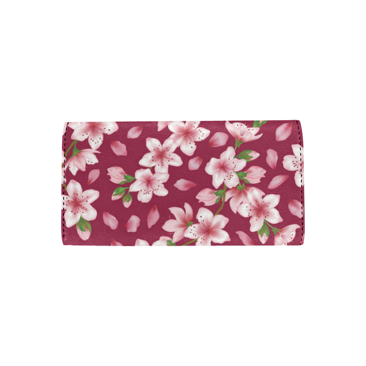Cherry Blossom Pattern Print Design CB06 Women's Trifold Wallet
