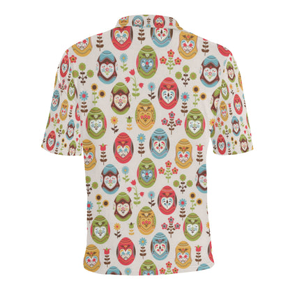 Easter Eggs Pattern Print Design RB011 Men Polo Shirt