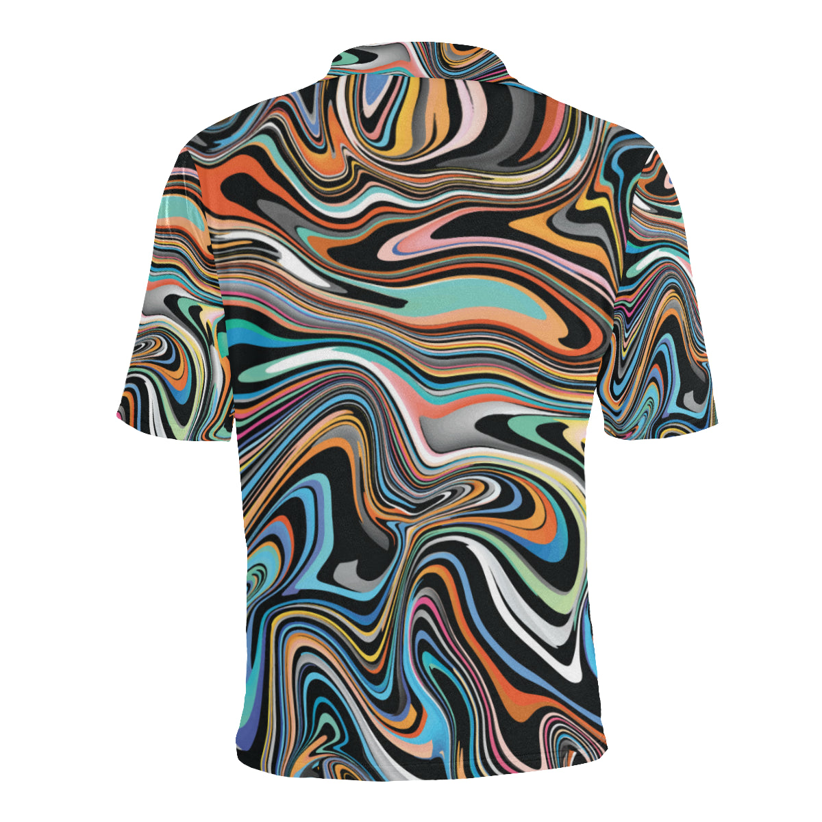 Liquid Pattern Print Design 02 Men Polo Shirt