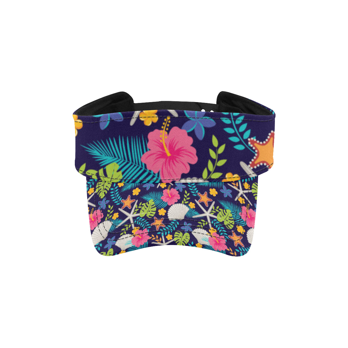 Beach Seashell Floral Theme Unisex Sun Visor