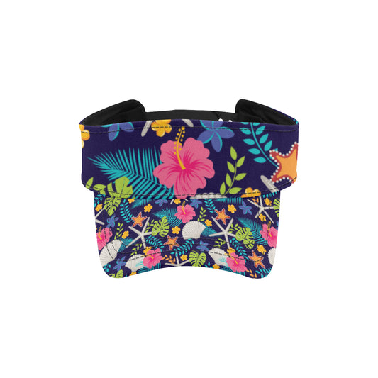 Beach Seashell Floral Theme Unisex Sun Visor