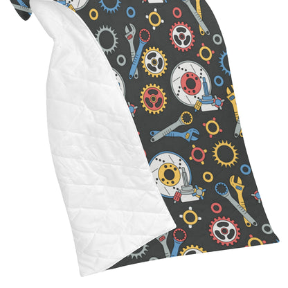 Mechanic Pattern Print Design 01 Premium Quilt