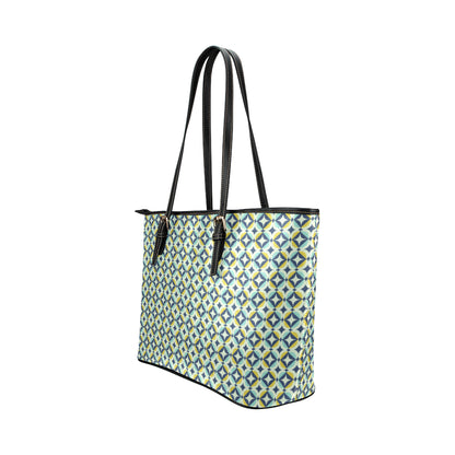 Swedish Design Pattern Leather Tote Bag