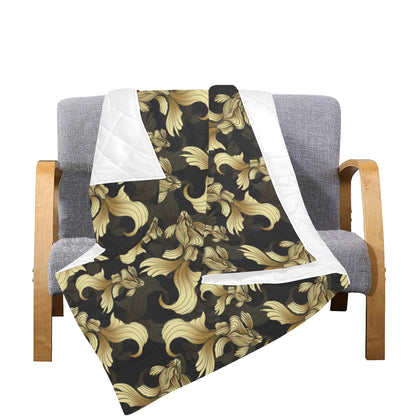 Goldfish Pattern Print Design 02 Premium Quilt