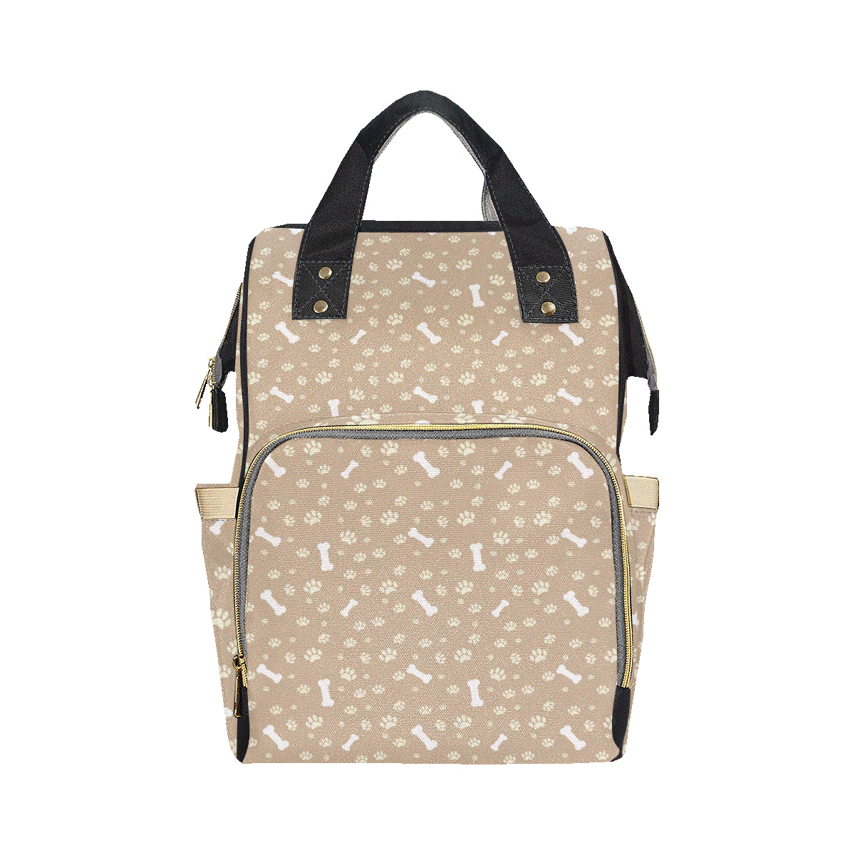 Dog Bone Paw Pattern Print Design 01 Diaper Bag Backpack