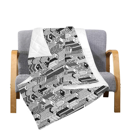 City  Pattern Print Design 02 Premium Quilt