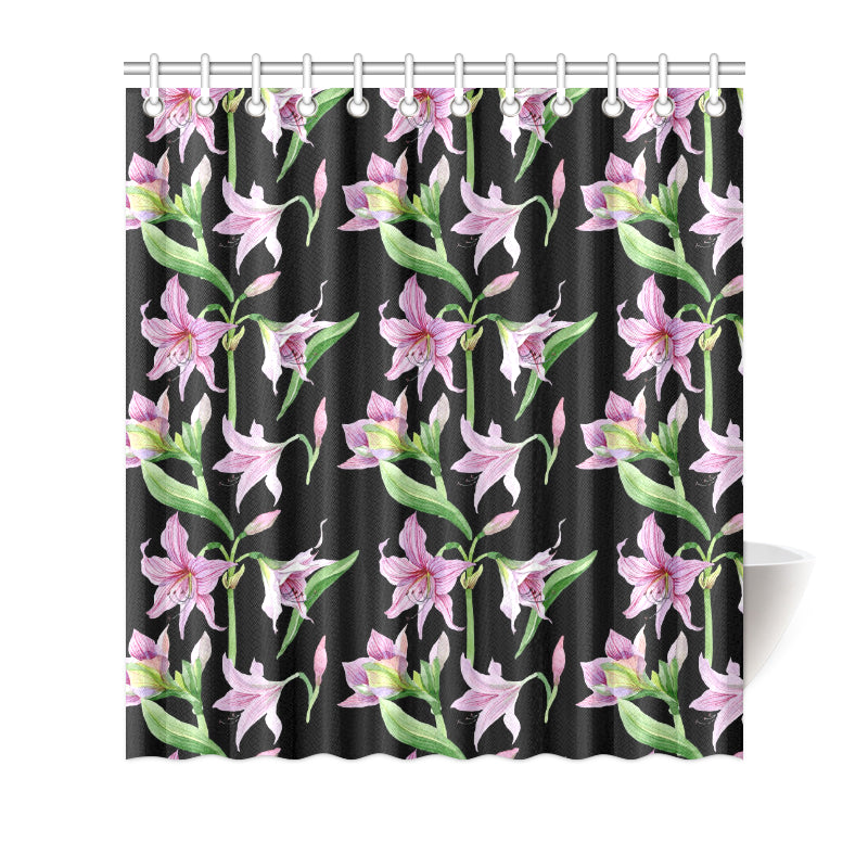 Amaryllis Pattern Print Design AL08 Shower Curtain