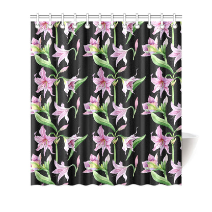 Amaryllis Pattern Print Design AL08 Shower Curtain