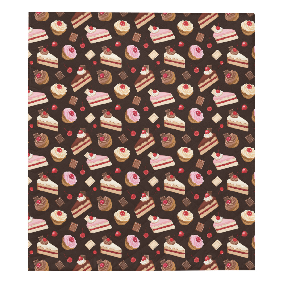 Cake Pattern Print Design 04 Premium Quilt