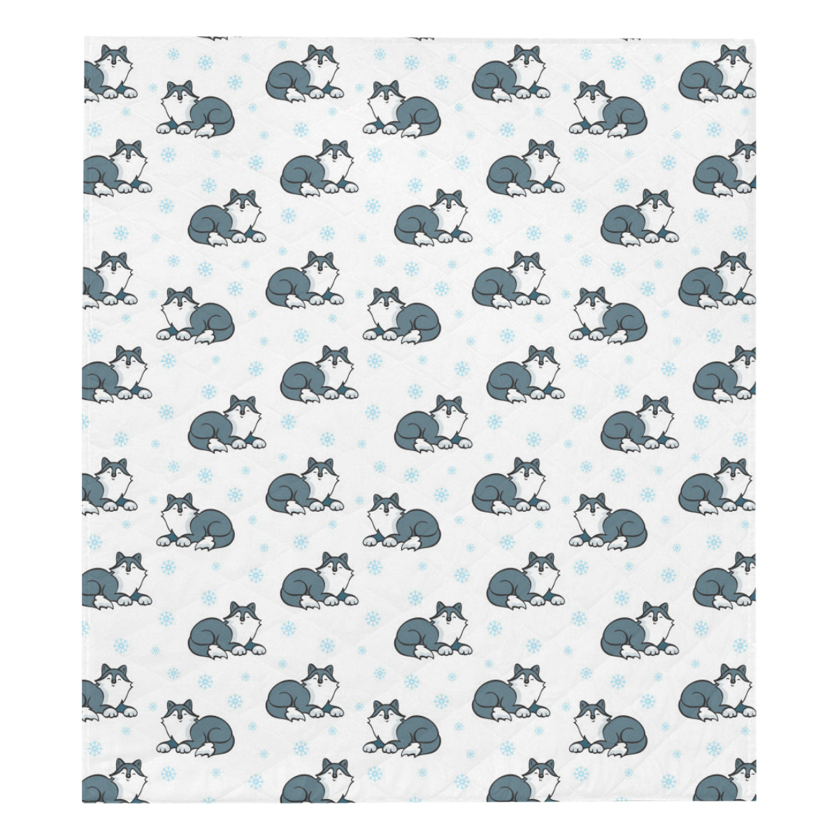 Alaskan Malamute Pattern Print Design 03 Premium Quilt
