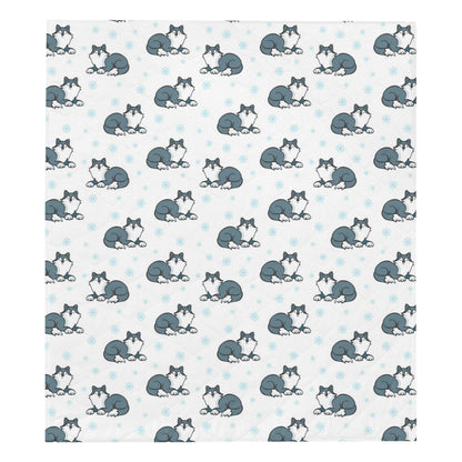 Alaskan Malamute Pattern Print Design 03 Premium Quilt