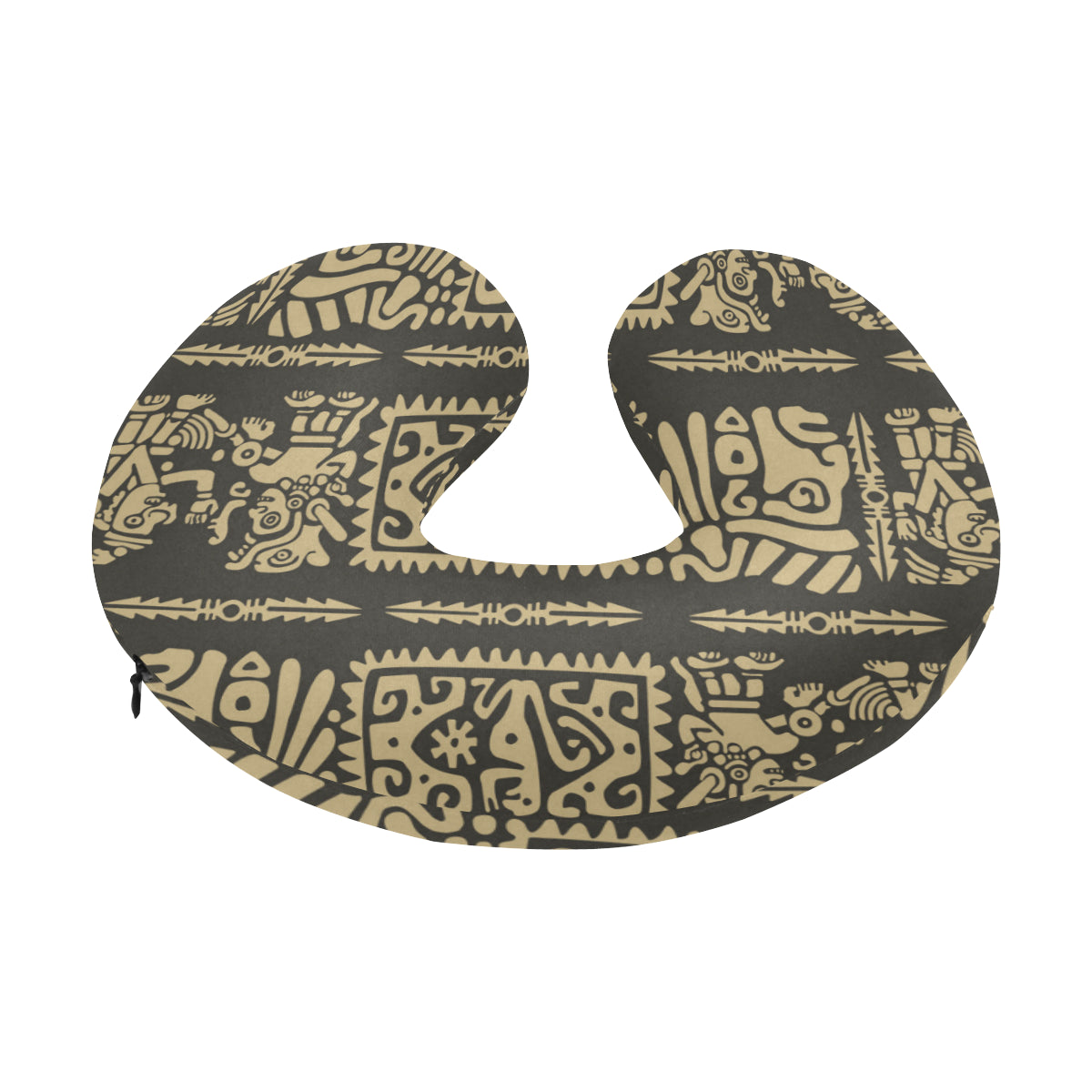 Mayan Pattern Print Design 02 U-Shaped Travel Neck Pillow