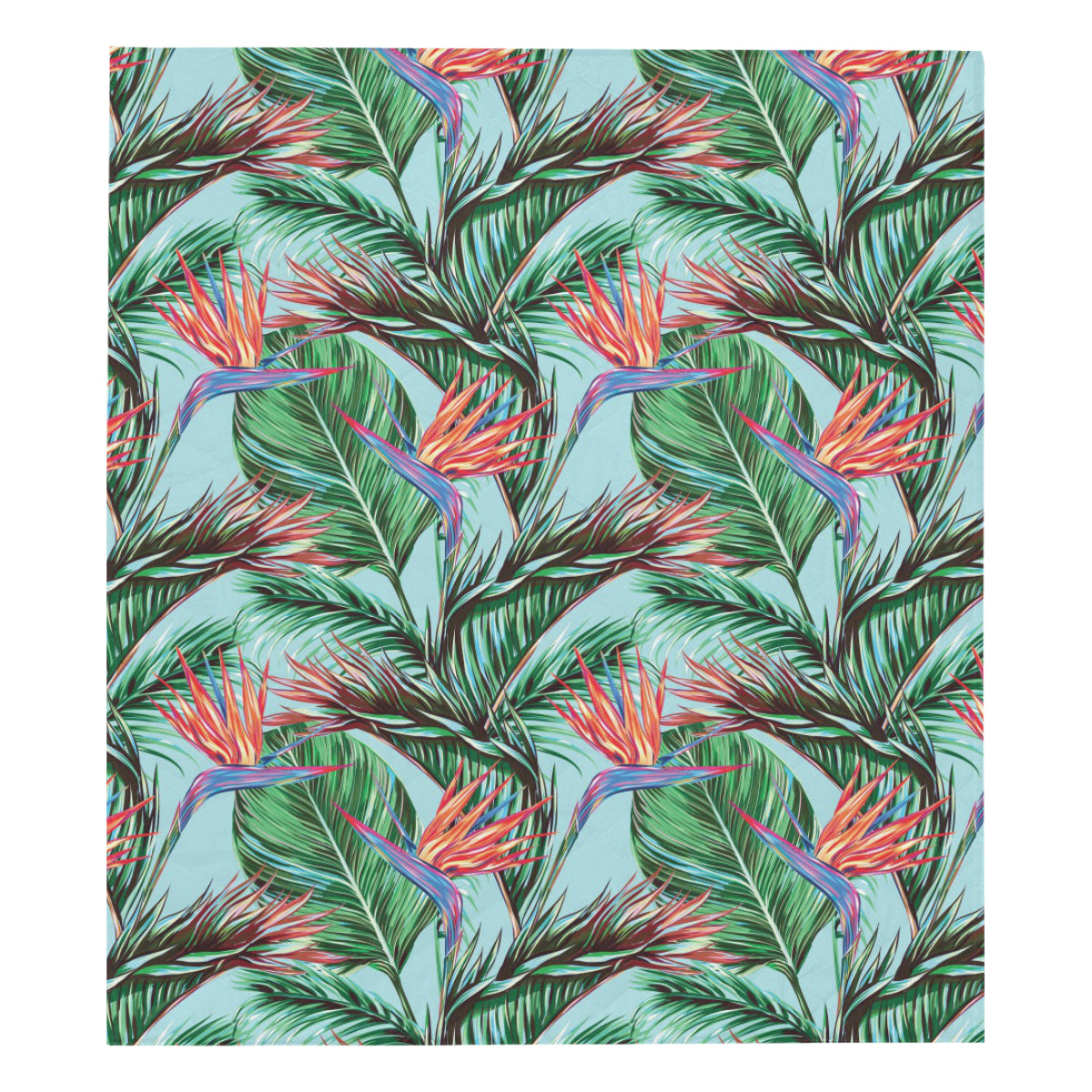 Bird Of Paradise Pattern Print Design BOP01 Premium Quilt
