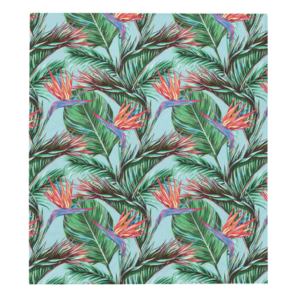 Bird Of Paradise Pattern Print Design BOP01 Premium Quilt